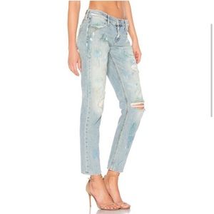 Baldwin Denim Kennedy Low-Rise Paint Splatter Jeans